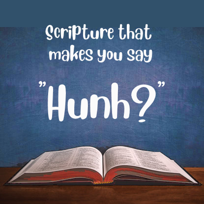 Scripture that makes you say, 'Hunh?' 