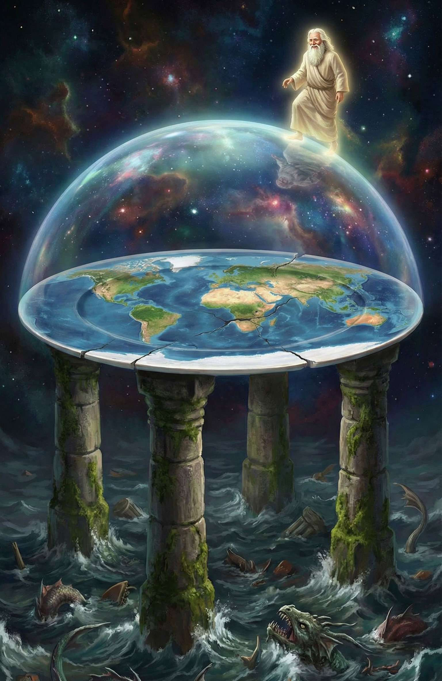 God walking on the firmament, Job 22:14